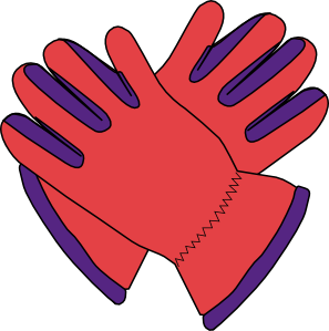 fioletowo-różowe rękawiczki